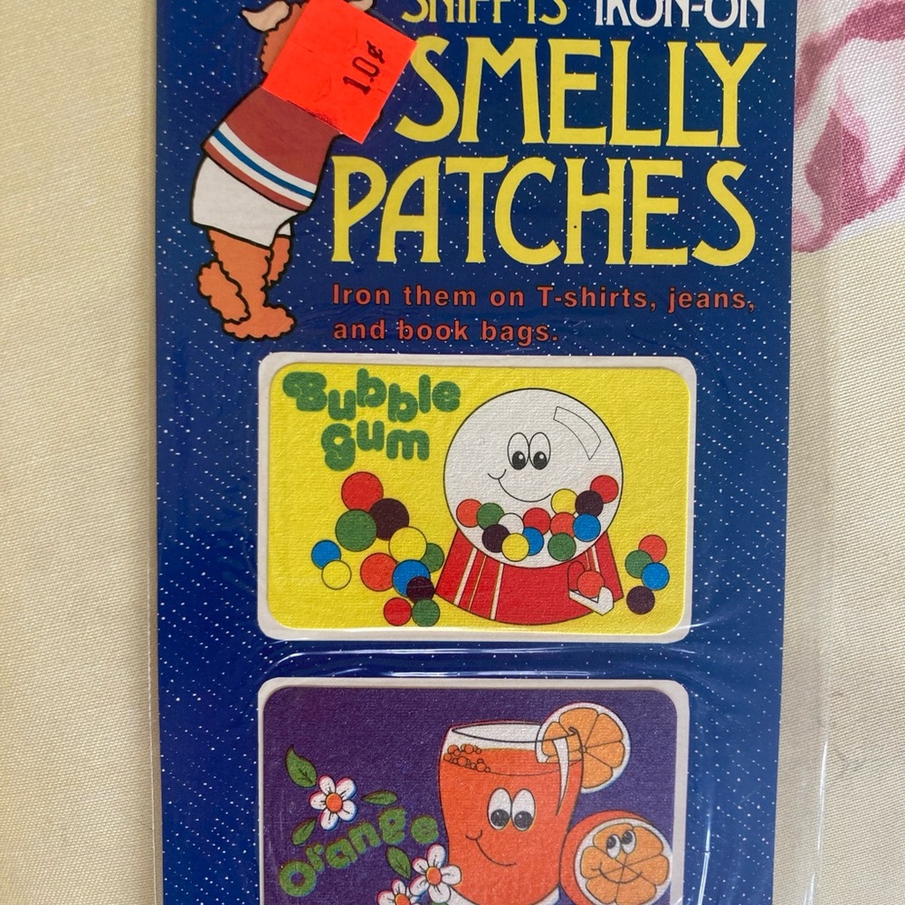 New in package vintage Sniffy’s smelly patches orange bubble gum